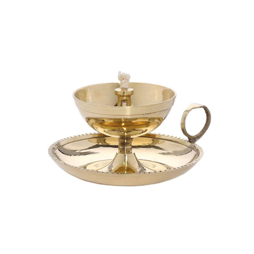 NKlaus Candle Holder Öllampe Messing Gold groß
