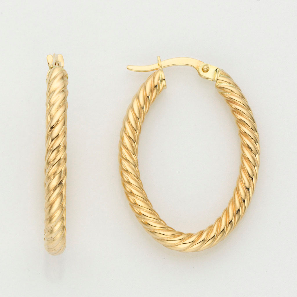Eugen Rühle Ohrschmuck 80.3632 Creolen 585 Gold oval 30x21mm
