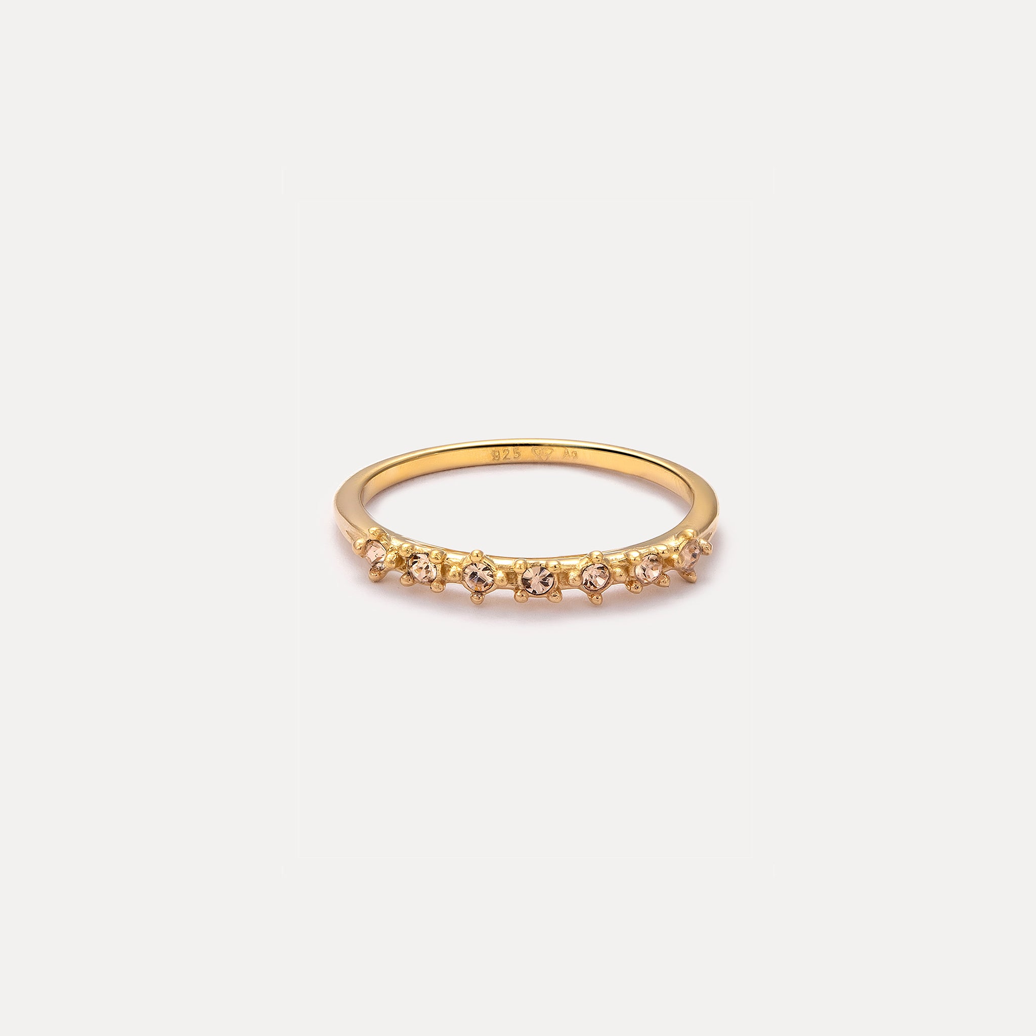 Stilnest Color Delight Ring Kristall gelb Gold Vermeil 52