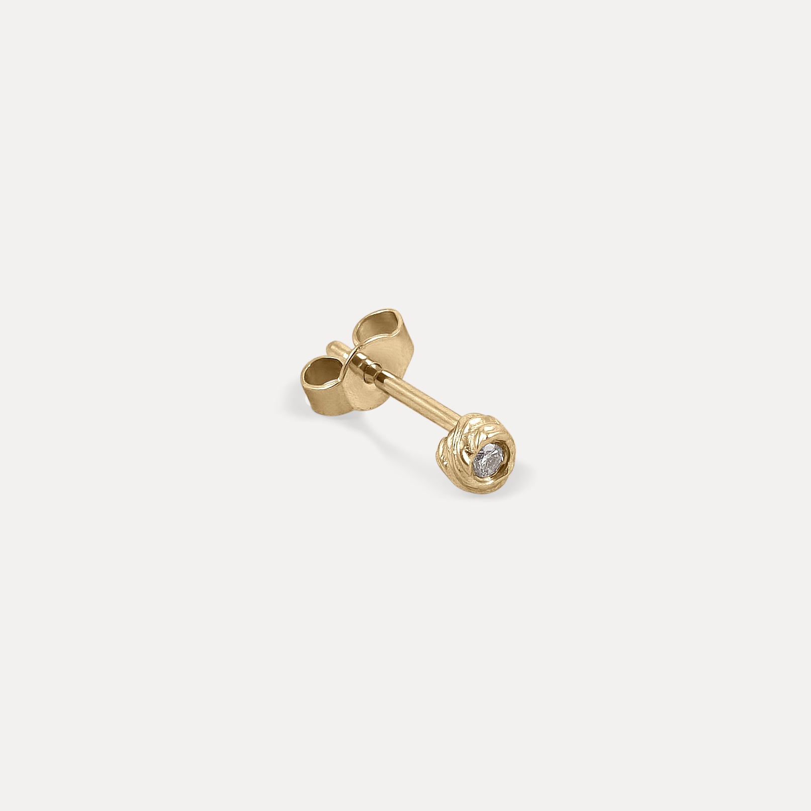 Stilnest Mater Diamant Ohrstecker Single Gold 14K