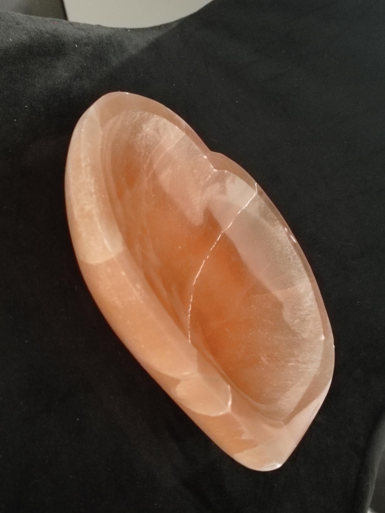 NKlaus Healing Crystals Orange Selenit Herzschale 20 cm