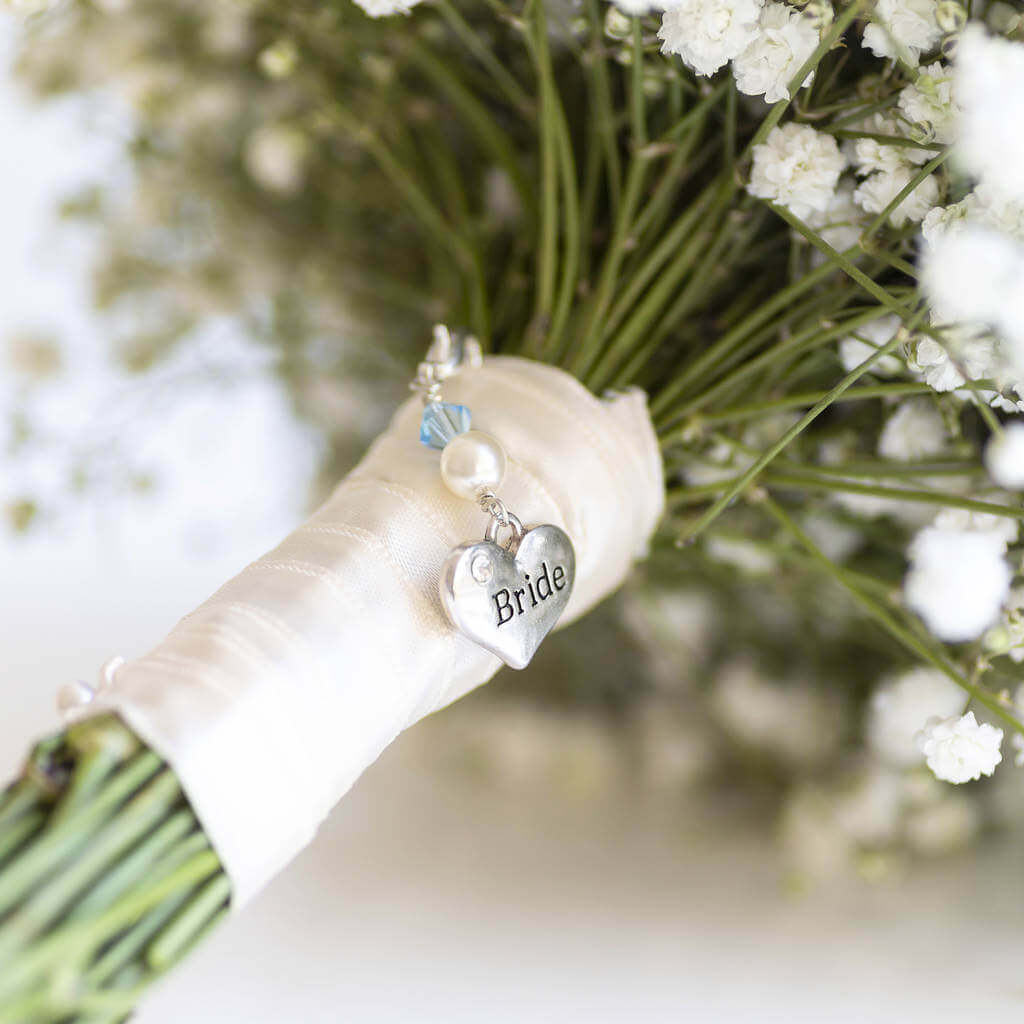 Joy by Corrine Smith Something Blue Herz Charm Silber Braut