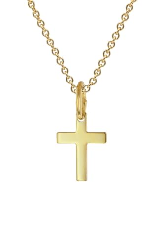 trendor Halsketten Kreuz-Anhänger 333 Gold Kinder Halskette