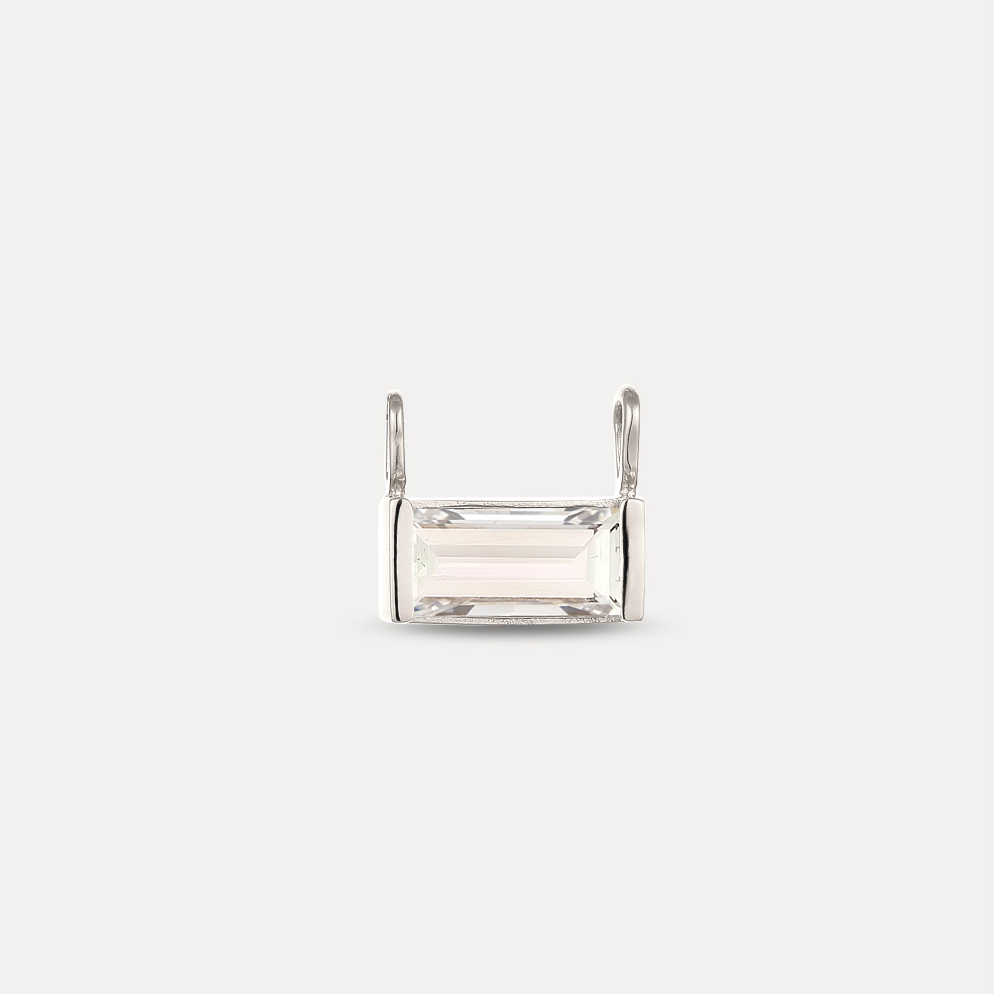 Stilnest Balance Baguette Anhänger Beryll Gold
