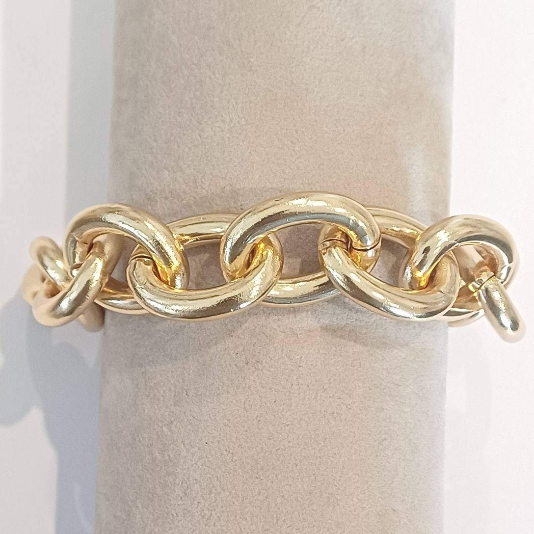 Alevá Bijoux Nisida Grande Armreif Gold glänzend
