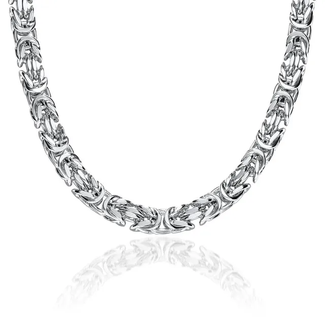 JEWLIX Königskette 925 Silber Vierkant 7 mm Halskette