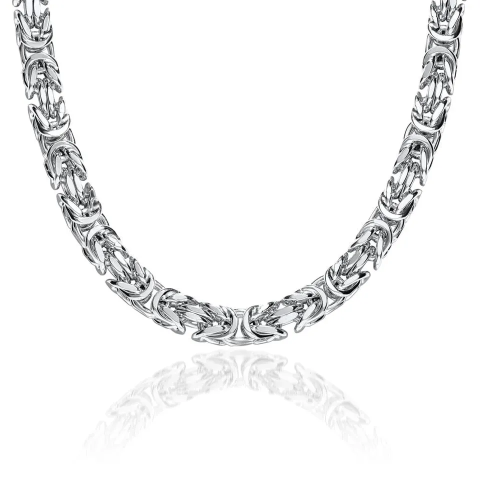 JEWLIX Königskette 925 Silber Vierkant 7 mm Halskette