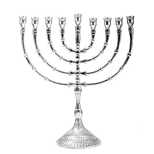 NKlaus CANDLE HOLDER Menorah 9er Silber 32 cm