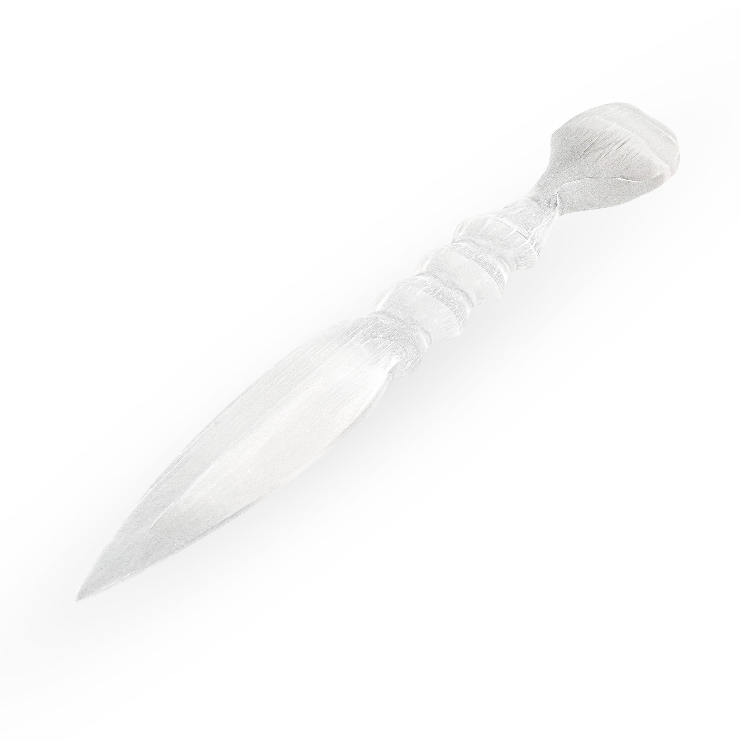 NKlaus HEALING CRYSTALS Selenit Herz-Dolch 24cm 190g