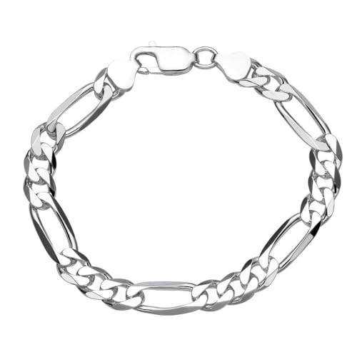 JEWLIX Panzerarmbänder Figaroarmband FA0080 Silber 21 cm 8 mm