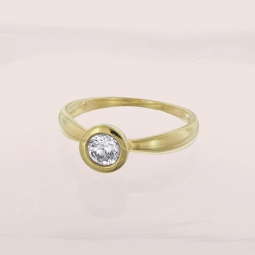 trendor 68908 Damenring 54 Zirkonia 925 Silber vergoldet