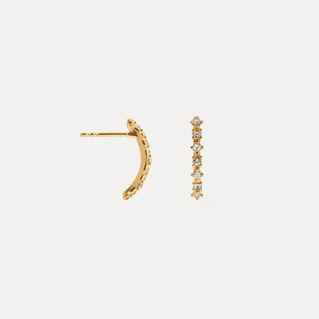 Stilnest Color Delight Ohrhänger 24k Gold Vermeil Kristall