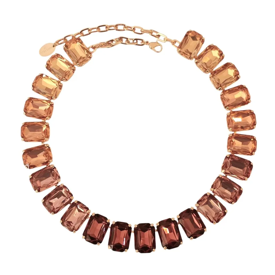 Alevá Bijoux Princess Shadow Halskette Gold Kristall