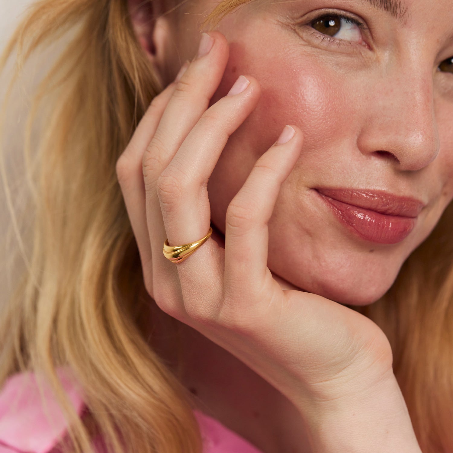 Stilnest Rise Bombé Ring 24k Gold Vermeil Gr. 52