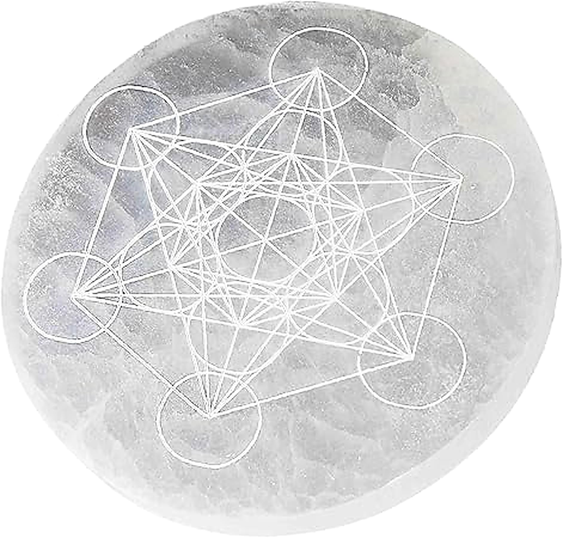 NKlaus Healing Crystals Selenit Ladeplatte Metatron 12cm