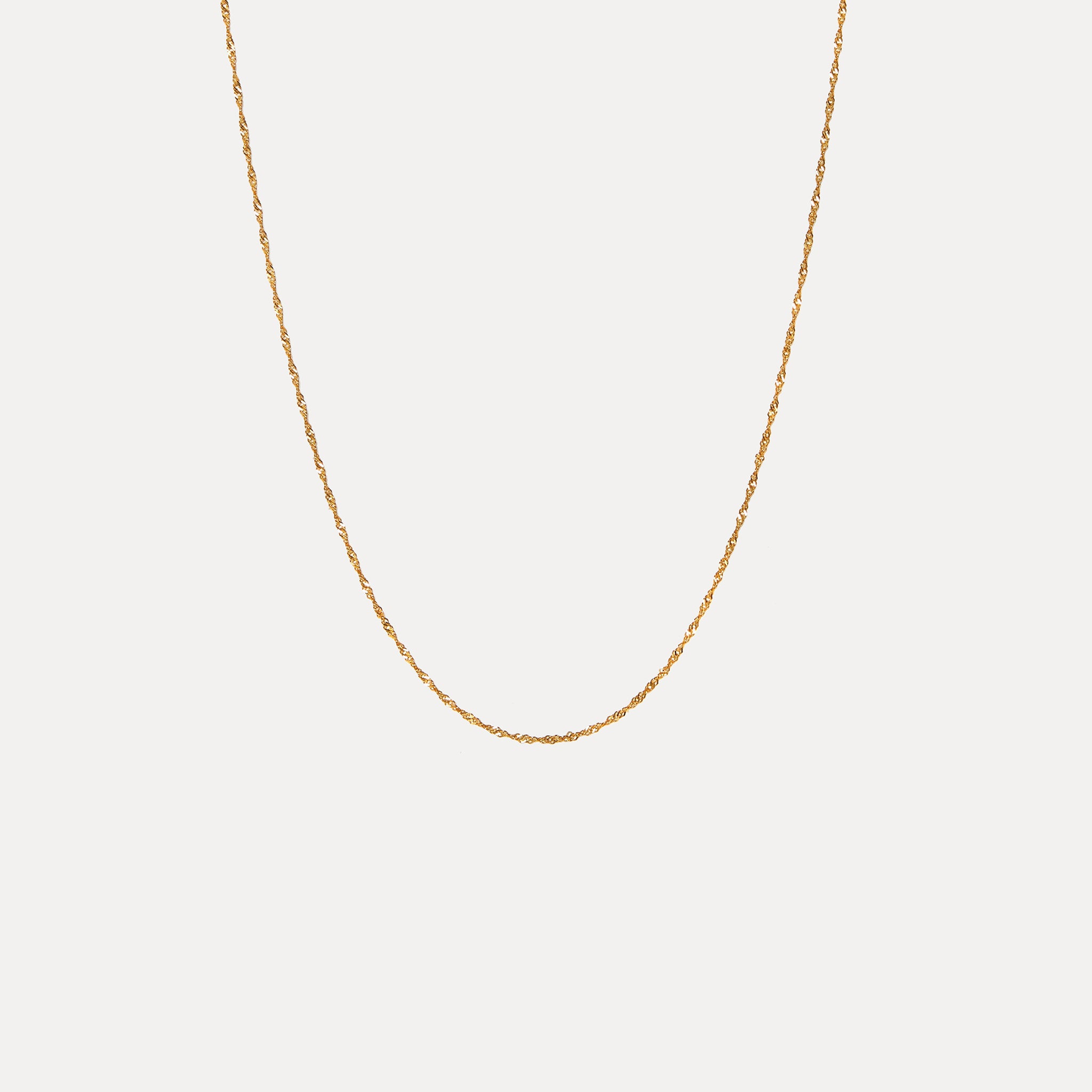 Stilnest Singapore Kette 45cm Halskette Gold Vermeil