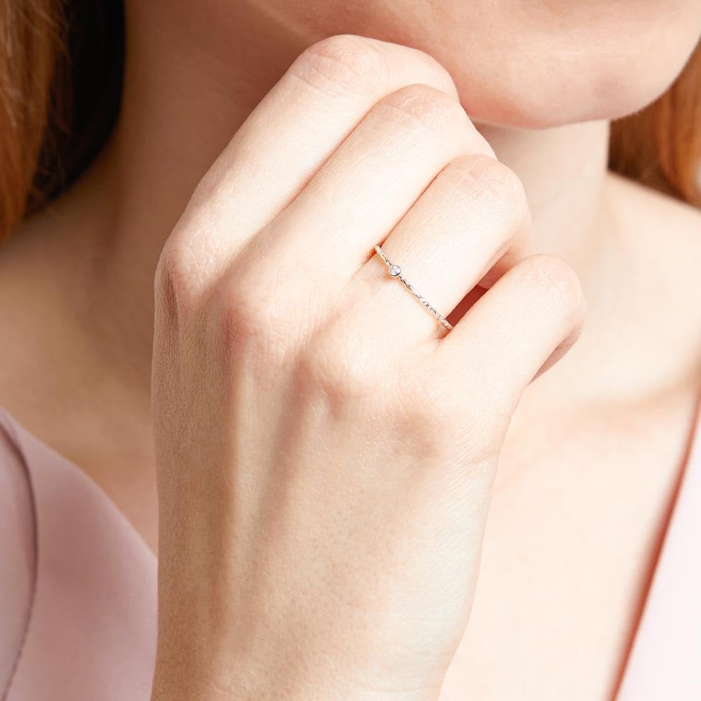 JEWLIX DR0523-W Damenring 585er Weißgold Weißtopas