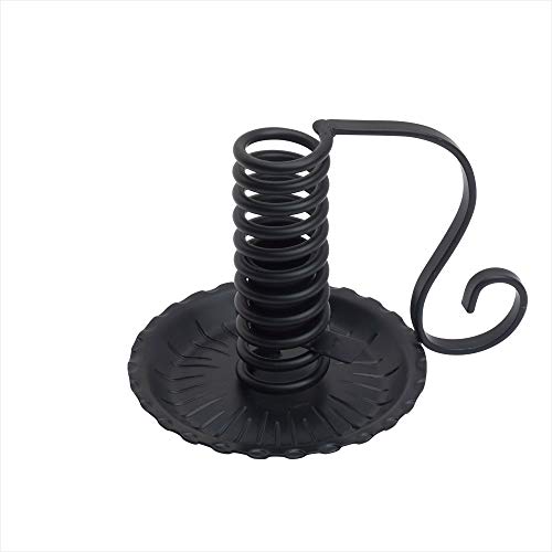 NKlaus Spiral-Kerzenleuchter Eisen schwarz 12 cm