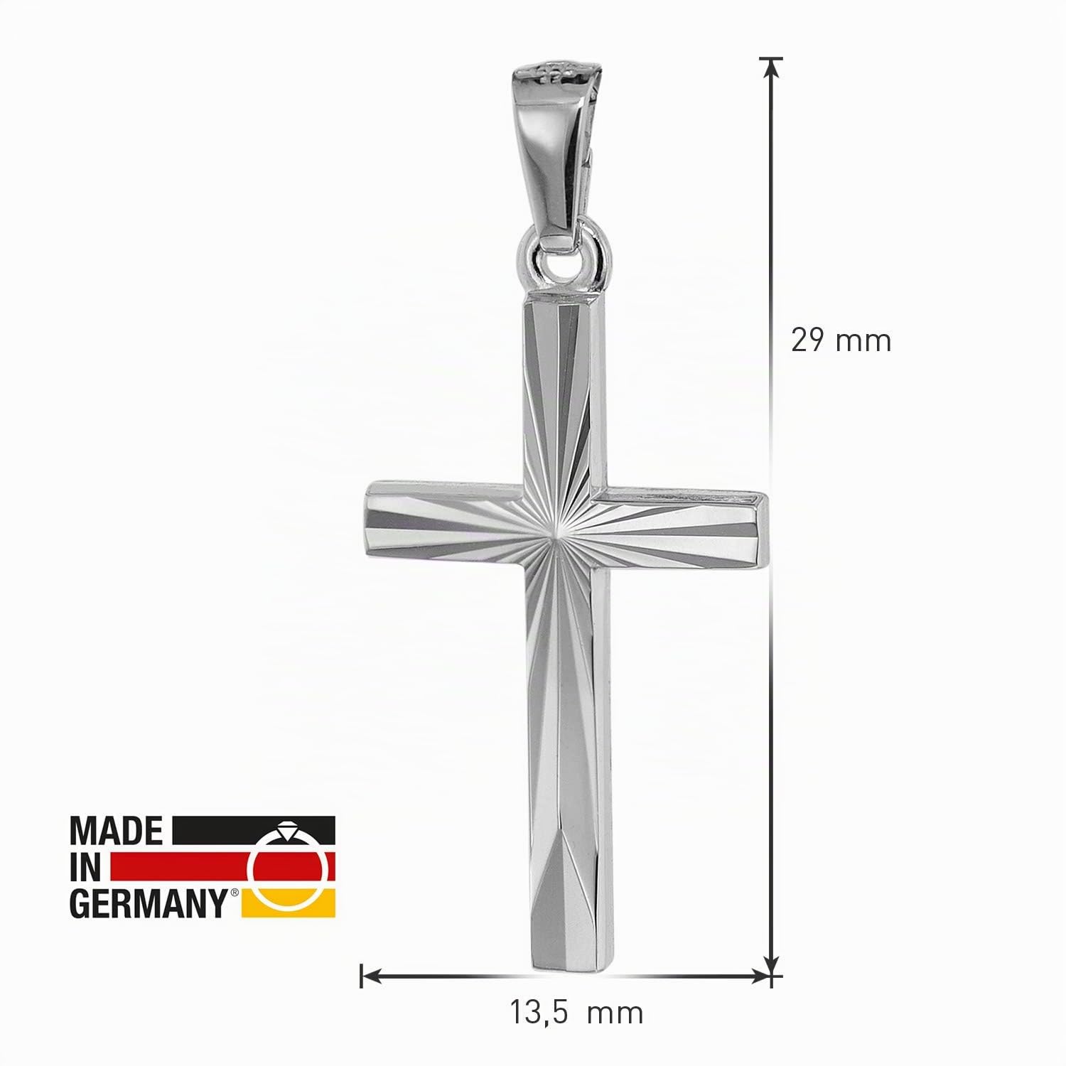 trendor Anhänger Kreuz 22 mm Weißgold 585 14 Karat 75647