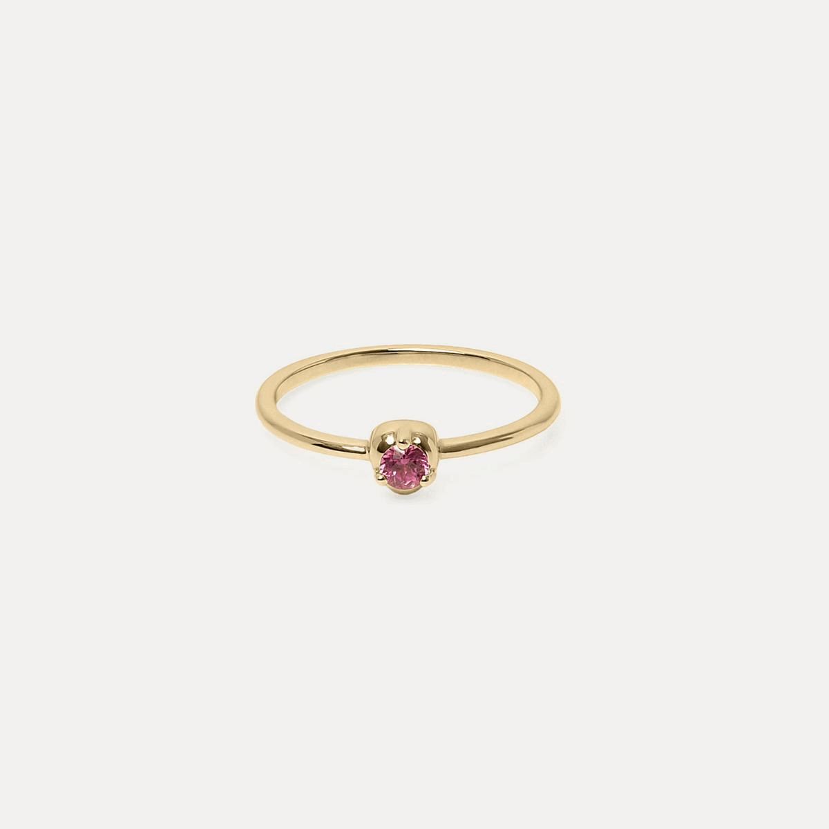 Stilnest Mini Birthstone Ring 585 Gold Granat 52
