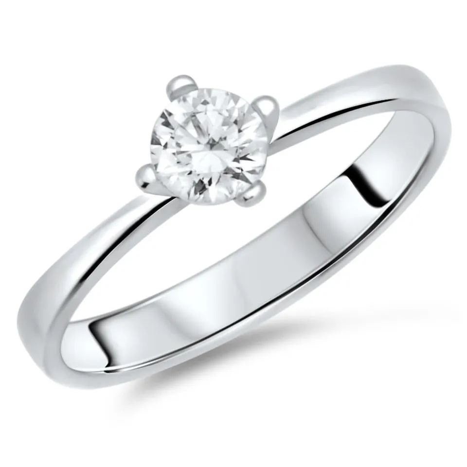 JEWLIX VR0008 Verlobungsring 925 Silber Zirkonia 4 mm