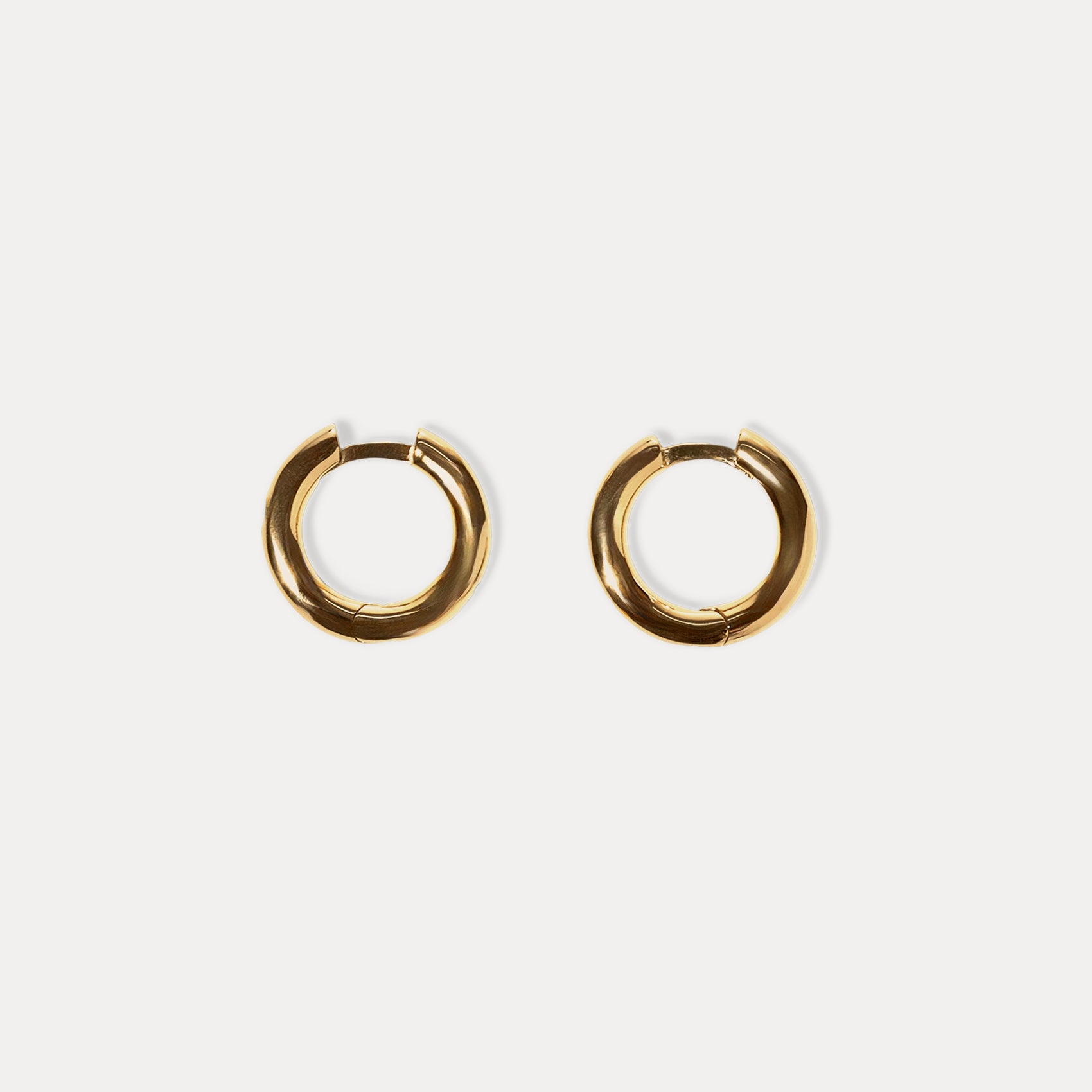 Stilnest Mini Bold Huggies 12,7 mm Gold Vermeil