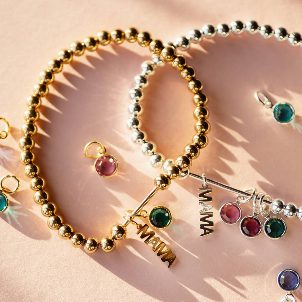 Joy by Corrine Smith Mama Armband Gold Geburtsstein Kristall