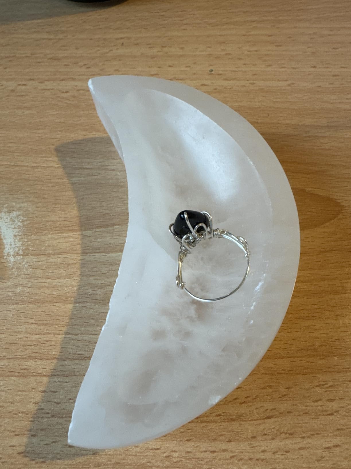 NKlaus HEALING CRYSTALS Selenit Schale Mond 11cm Heilsteine