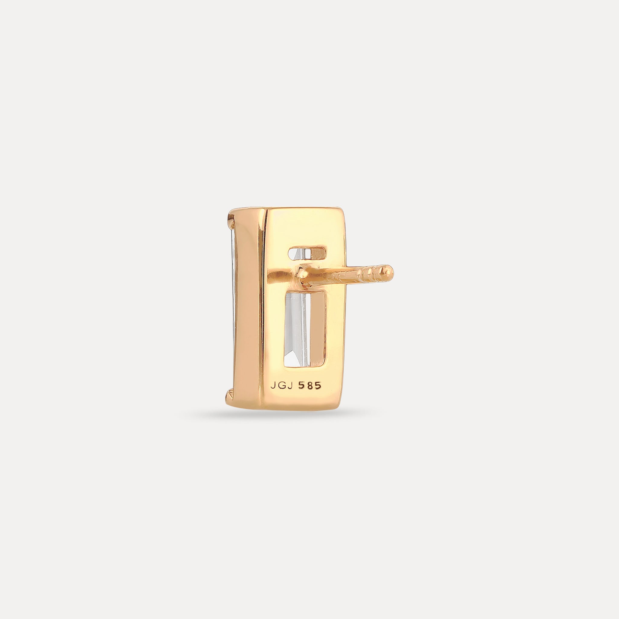 Stilnest Beryll Balance Baguette Ohrstecker 585 Gold Single