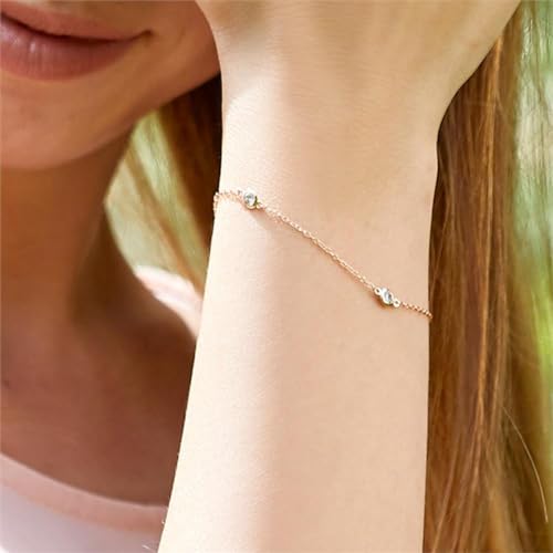 JEWLIX Armband 925er Silber rosé Zirkonia Stein