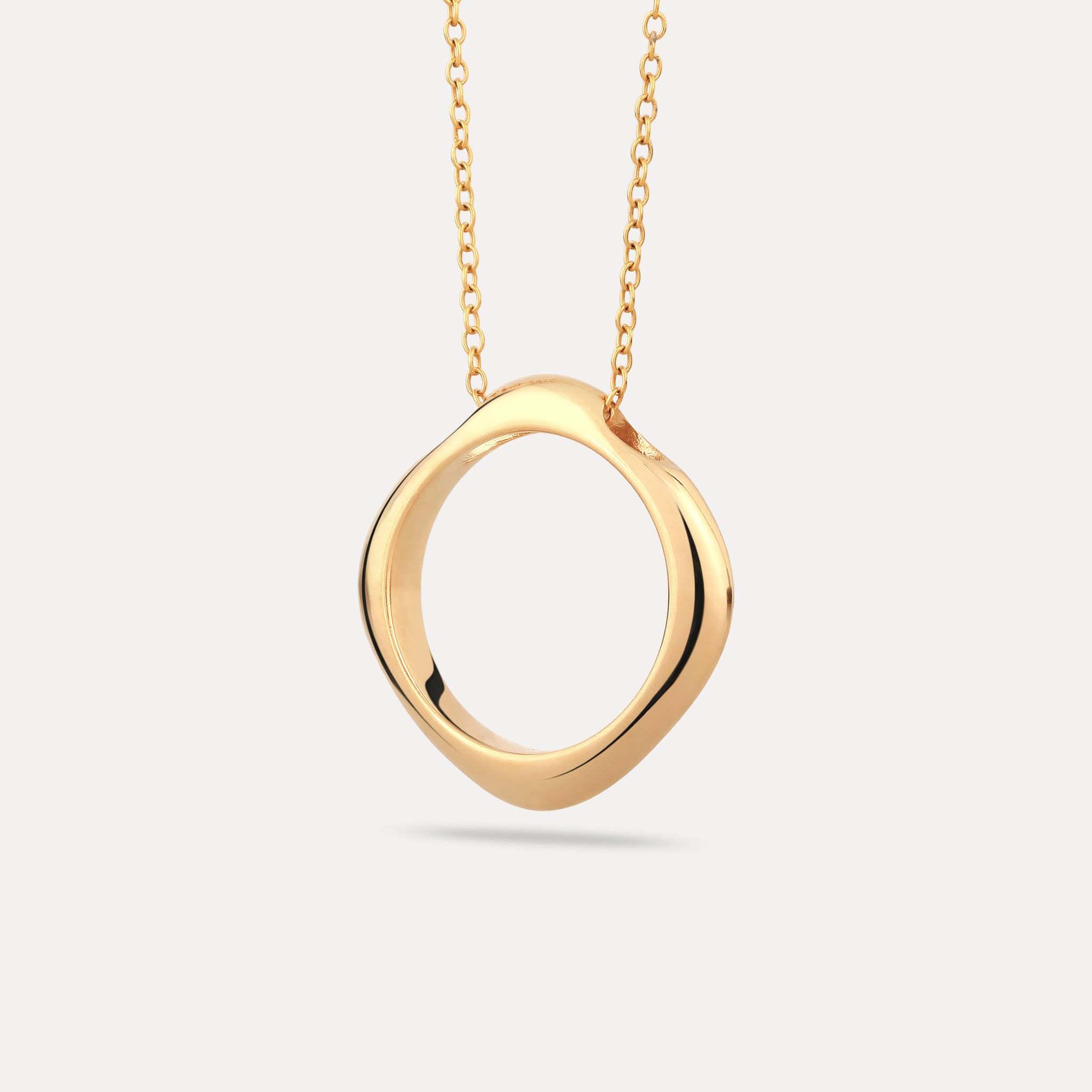 Stilnest Contour Ring Anhänger Gold Vermeil skulptural
