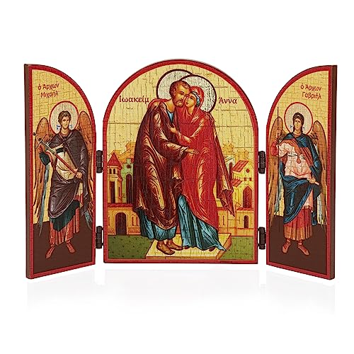 NKlaus Religious Icons Triptychon Joachim Anna Holz