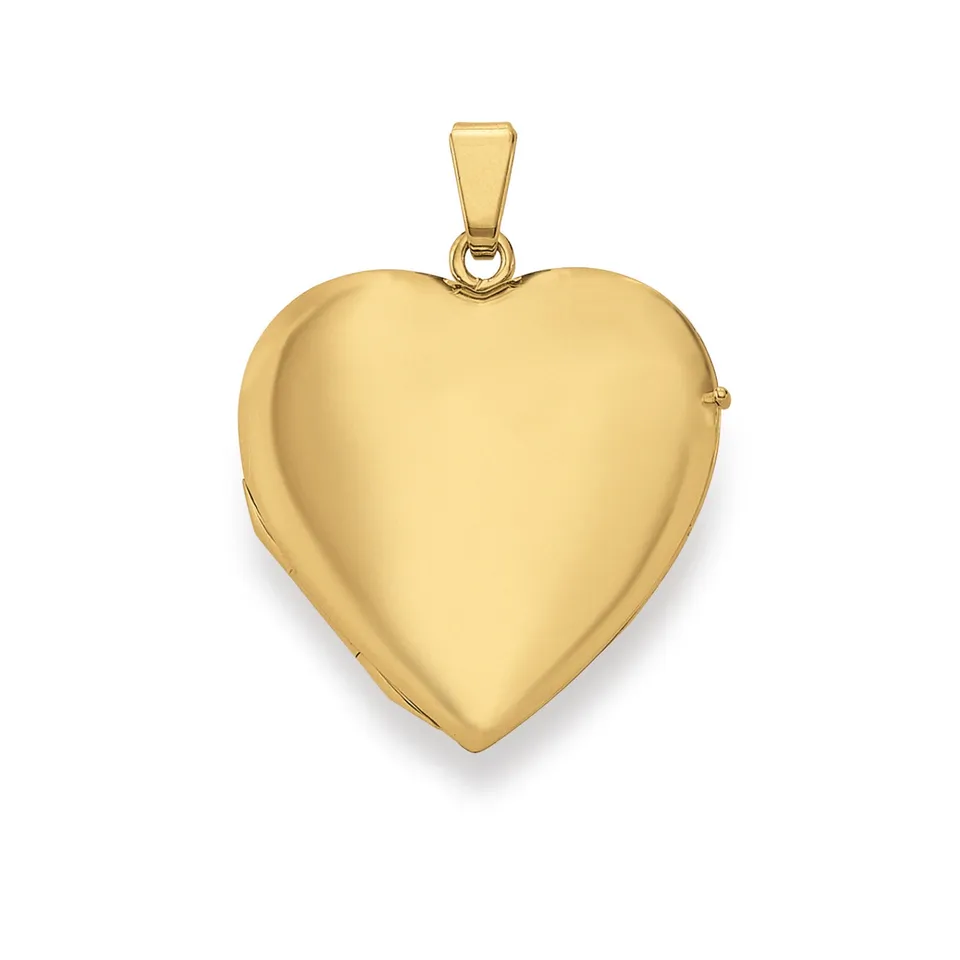 Eugen Rühle Anhänger Medaillon Herz 25x25mm Goldanhänger 585 Gelbgold