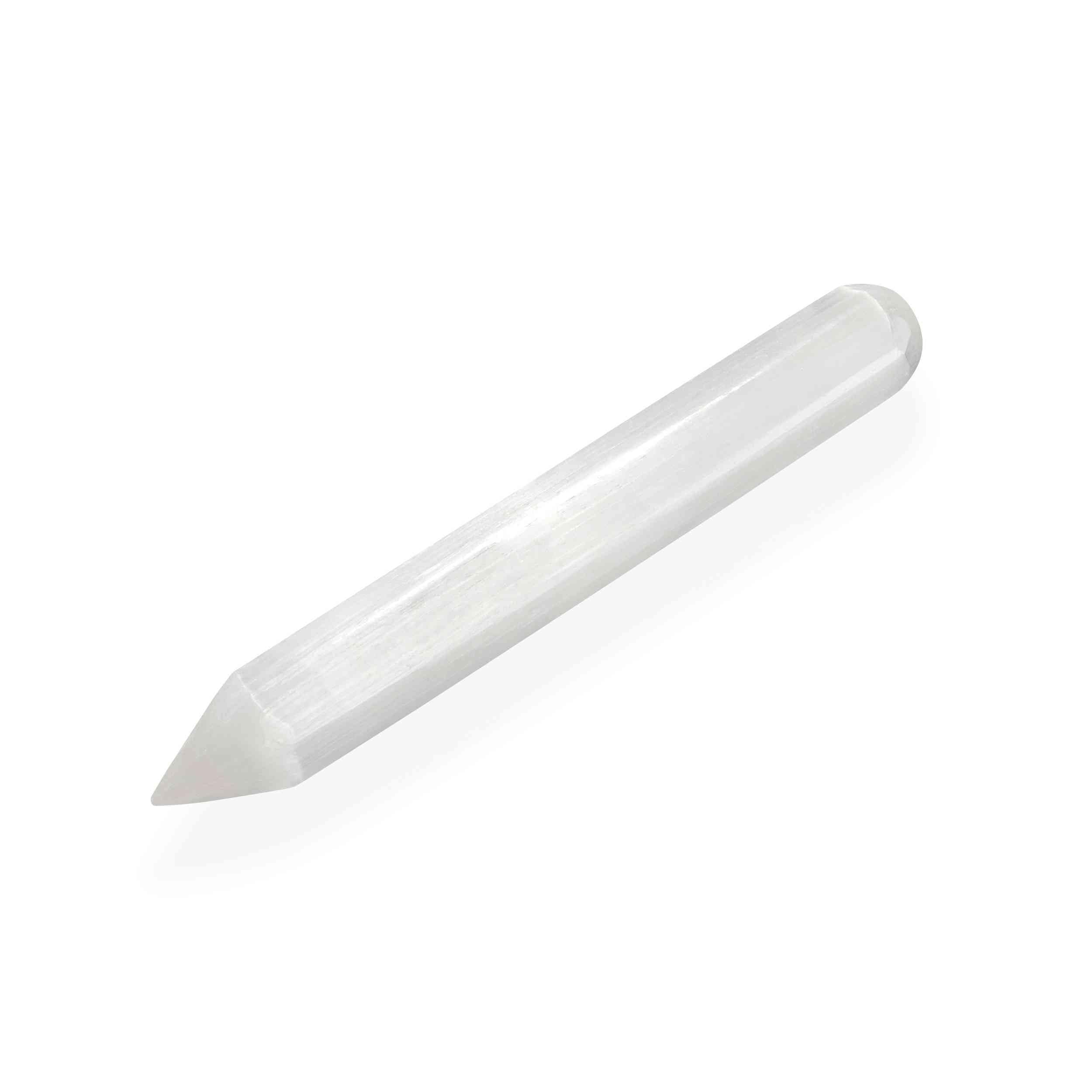 NKlaus Healing Crystals Selenit Massagestab Spitze 15,5cm