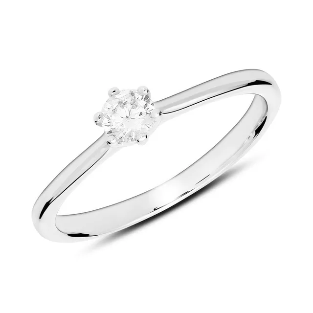 JEWLIX Solitärring 925 Silber Zirkonia Ring 52mm