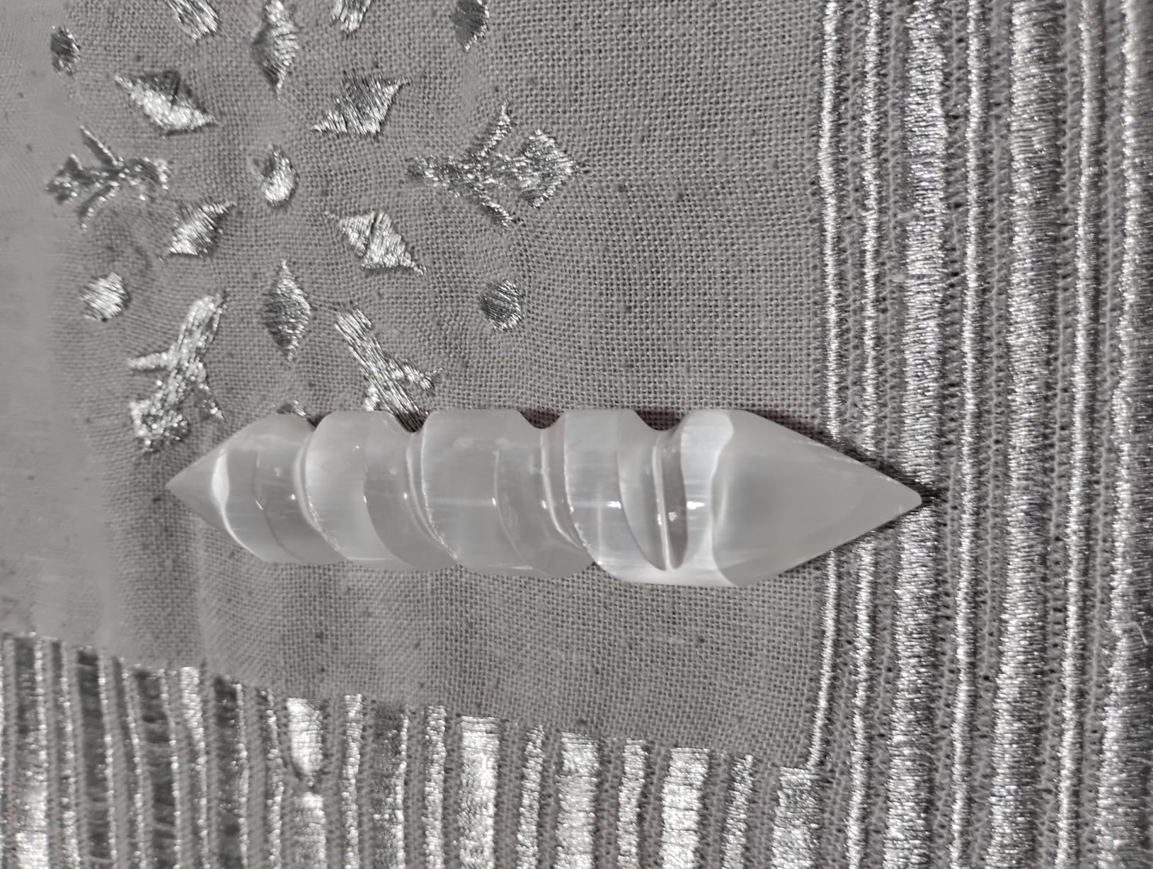 NKlaus Healing Crystals Selenit Massagestab 10cm Heilstein