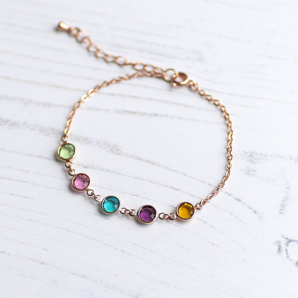 Joy by Corrine Smith Family Geburtsstein Armband Rosegold