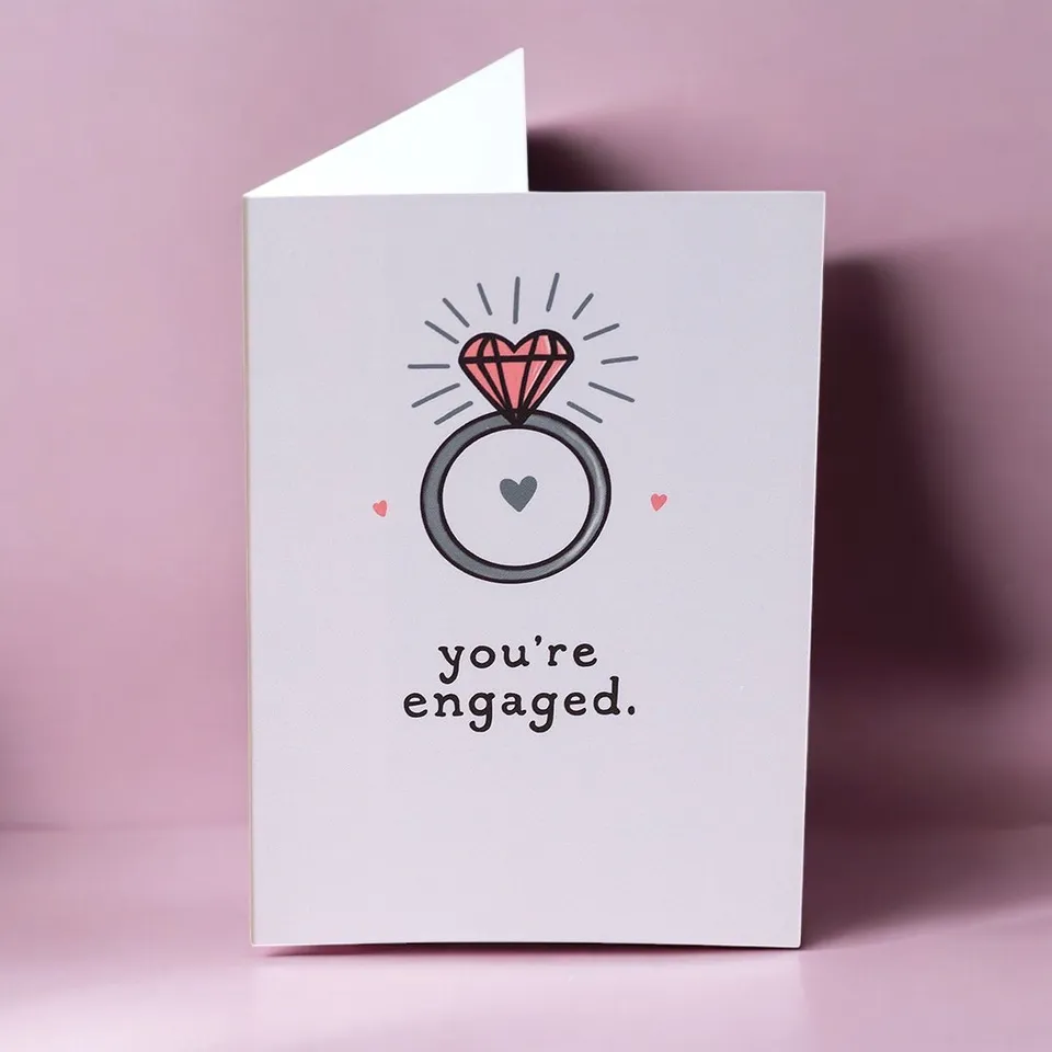 Joy by Corrine Smith Engagement Ring Karte A6 Verlobung
