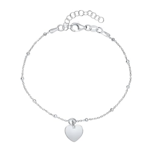 JEWLIX ID-Armbänder Herz Armband 925er Silber Damen