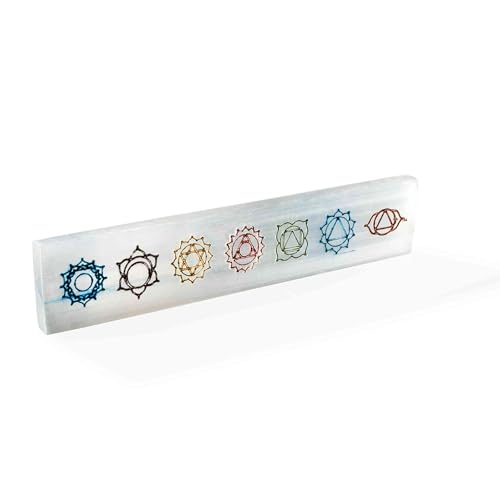 NKlaus Healing Crystals Selenit Ladeplatte Chakra 19 cm
