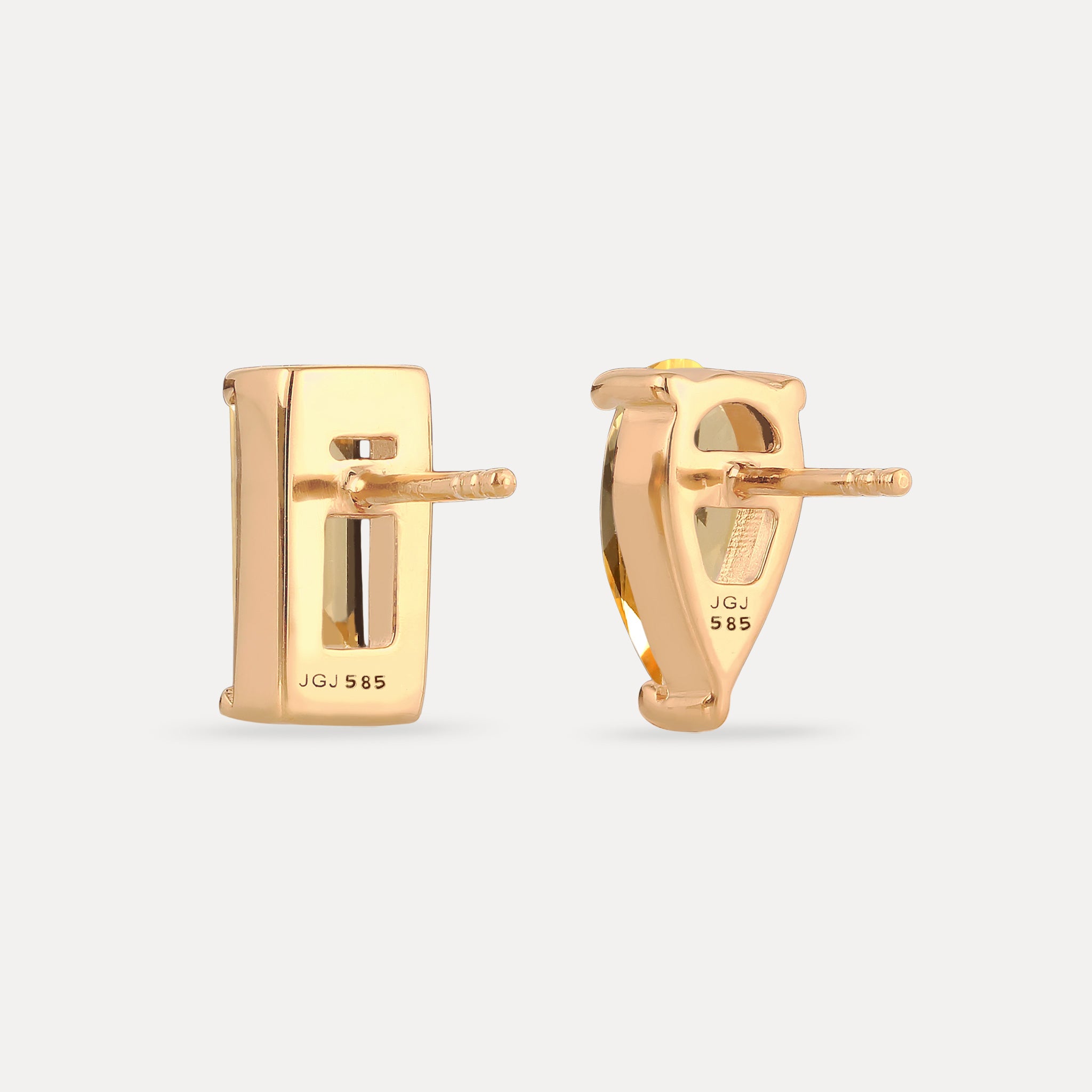 Stilnest Citrin Balance Ohrstecker 585 Gold Gelb