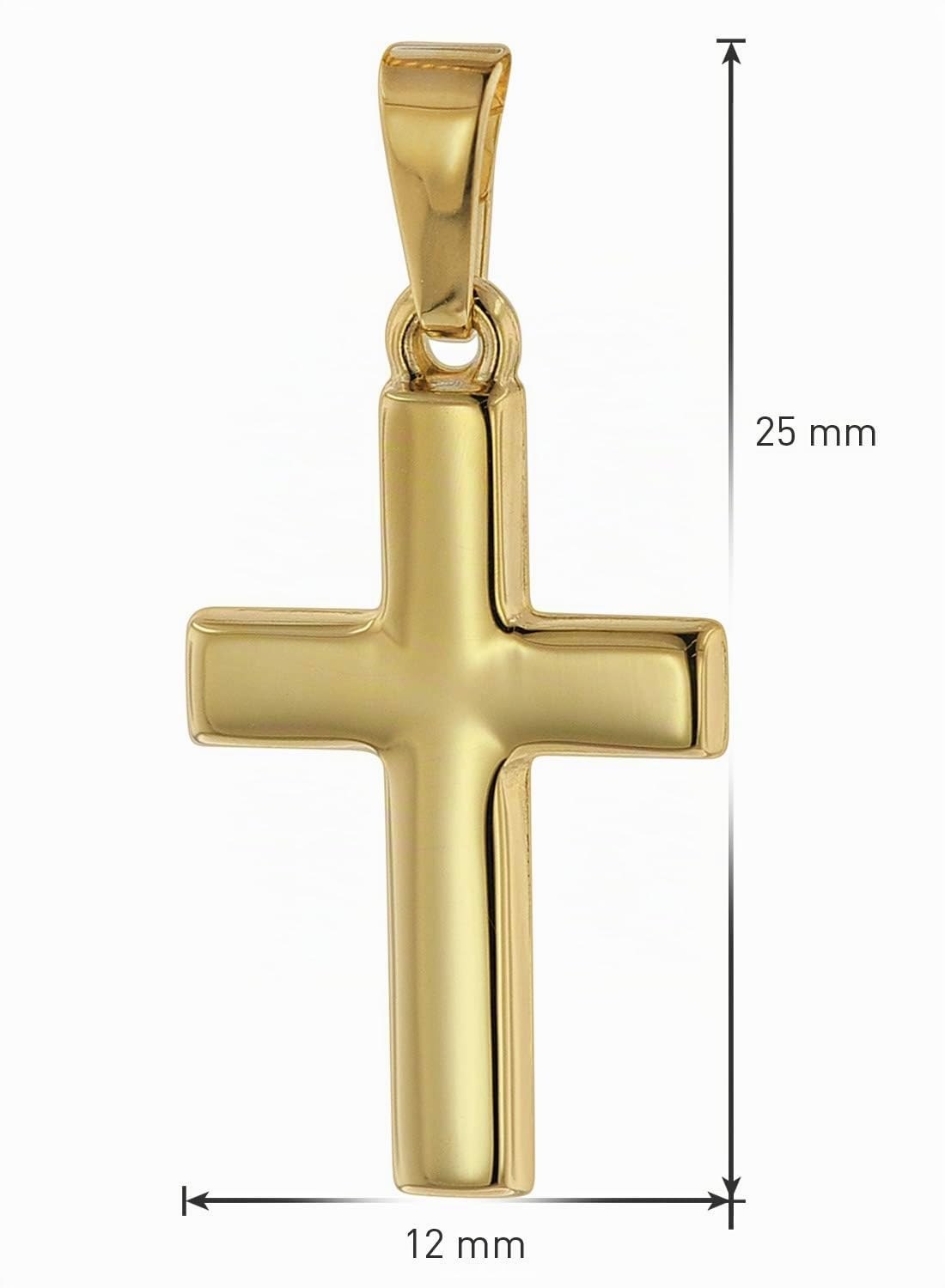 trendor Halsketten Kreuz Gold 333 18mm Kette 40cm Kinder
