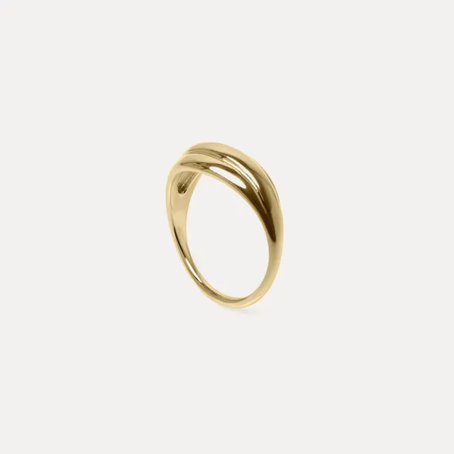 Stilnest Rise Bombé Ring 585 Gold Gr. 52