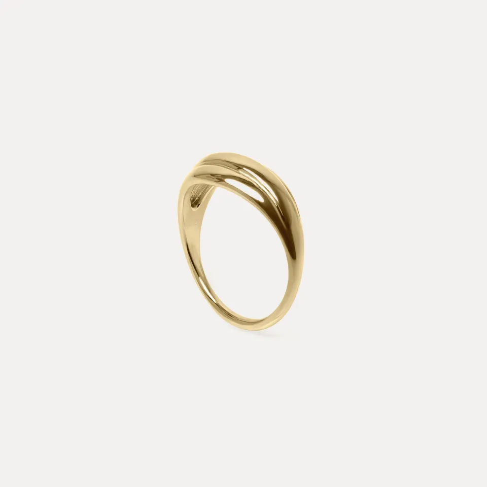 Stilnest Rise Bombé Ring 585 Gold Gr. 52