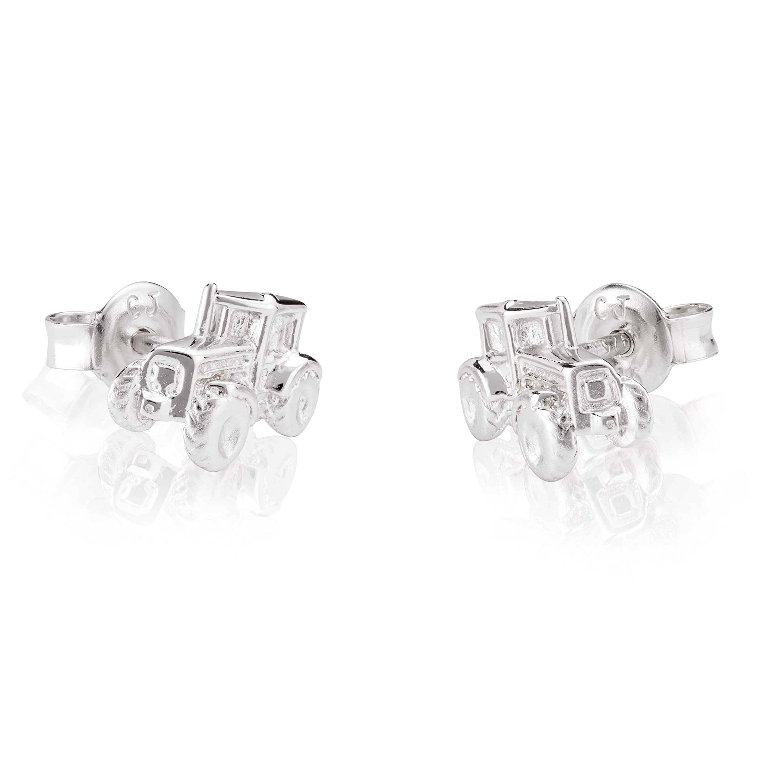 NKlaus Jewellery Traktor Ohrstecker 925 Silber 10x7 mm