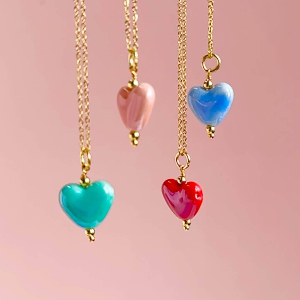 Joy by Corrine Smith Four in One Herz Halskette Gold Keramik