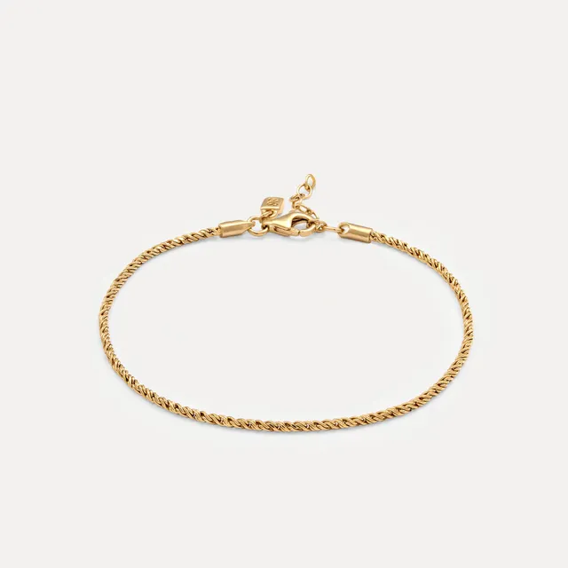 Stilnest Spiral Chain Armband 17+2cm Gold Vermeil