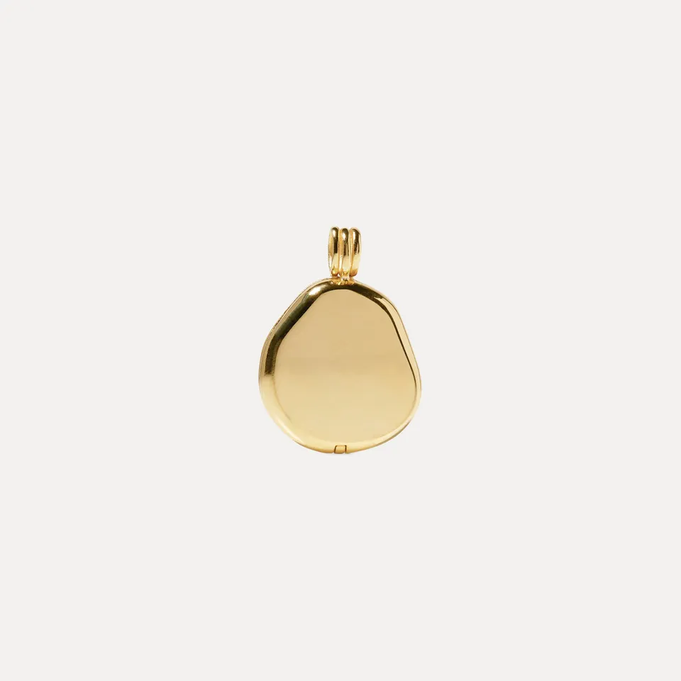 Stilnest Organic Liquid Medaillon Anhänger 585 Gold