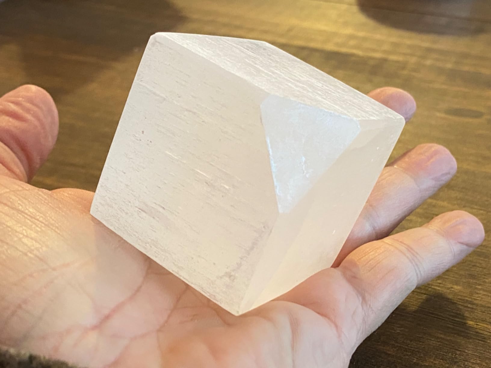 NKlaus Healing Crystals Selenit-Würfel 5x5cm Weiß 280g