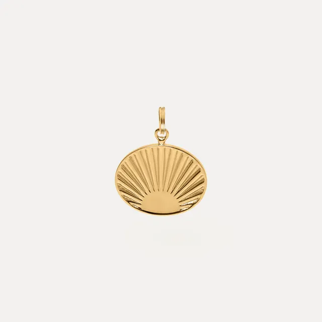 Stilnest Solar Anhänger Gold Vermeil 24k